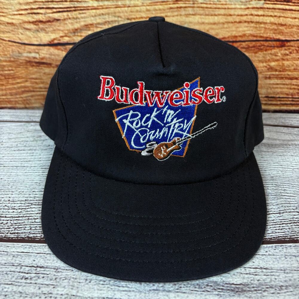 Vintage 1990s Budweiser Rock'n Country Music Snapback Hat